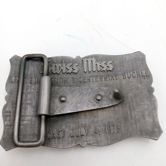 Swiss Miss Hot Chocolate Belt Buckle Cocoa 1976 Bicentennial Limited Edition Ad - Picture 8 of 9